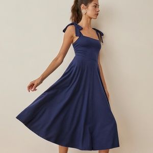 Reformation - Edita Knit Dress - Size 16 - Danube Blue
